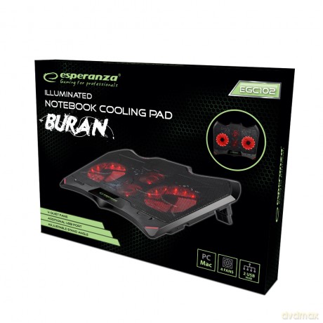 Podstawka Chłodząca Gaming Pod Notebook LED Buran
