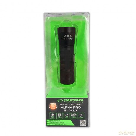 Profesjonalna Lampka Rowerowa LED na Przód 2w1 Alpha Pro 2400 Lx