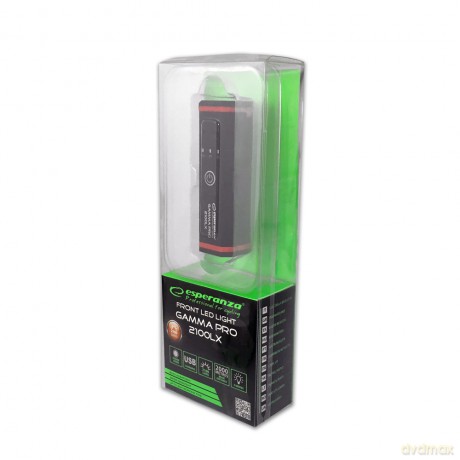 Profesjonalna Lampka Rowerowa LED na Przód 2w1 Gamma Pro 2100 Lx