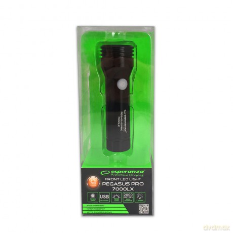 Profesjonalna Lampka Rowerowa LED na Przód 2w1 Pegasus Pro 7000 Lx