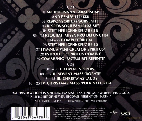 The Cistercian Monks Of Stift Heiligenkr: Chant - Music For Paradise (Special Edition) [2CD]