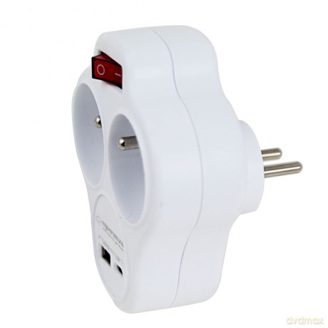 Rozgałęźnik Elektryczny 2 Gn. USB-C USB-A Wł. Biały