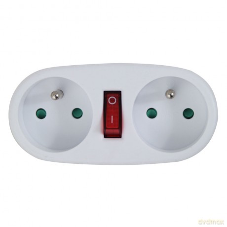 Rozgałęźnik Elektryczny 2 Gn. Wł. Biały