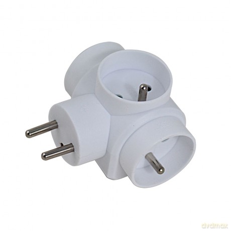Rozgałęźnik Elektryczny 3 Gn. Biały