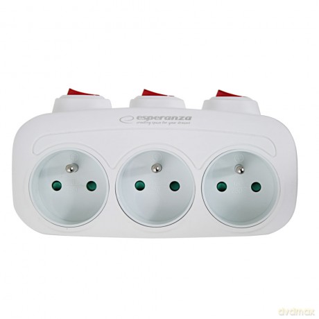 Rozgałęźnik Elektryczny 3 Gn. Wł. Biały