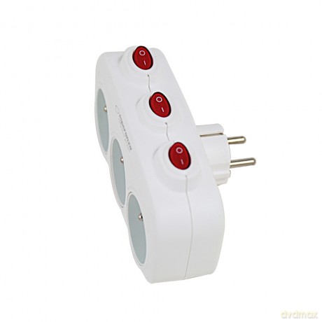 Rozgałęźnik Elektryczny 3 Gn. Wł. Biały