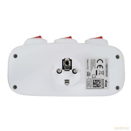 Rozgałęźnik Elektryczny 3 Gn. Wł. Biały