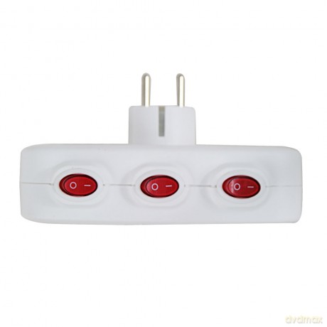 Rozgałęźnik Elektryczny 3 Gn. Wł. Biały