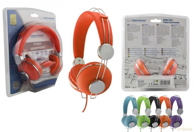 Słuchawki Audio Macau Pomarańczowe