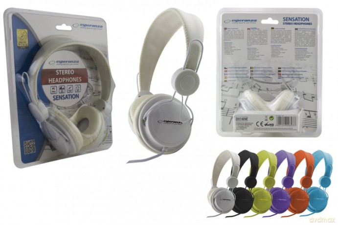 Słuchawki Audio Sensation Białe
