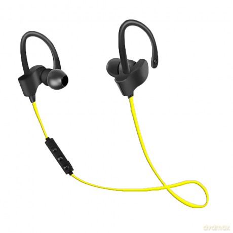 Słuchawki Douszne Bluetooth Sportowe Czarno-Żółte