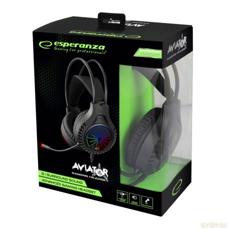 Słuchawki z Mikrofonem Gaming 5.1 Aviator