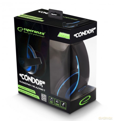 Słuchawki z Mikrofonem Gaming Condor Niebieskie