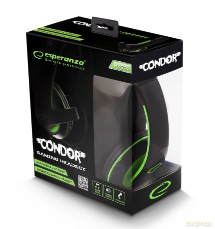 Słuchawki z Mikrofonem Gaming Condor Zielone