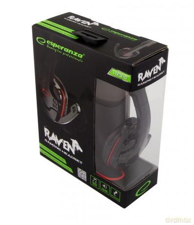 Słuchawki z Mikrofonem Gaming Raven Czerwone