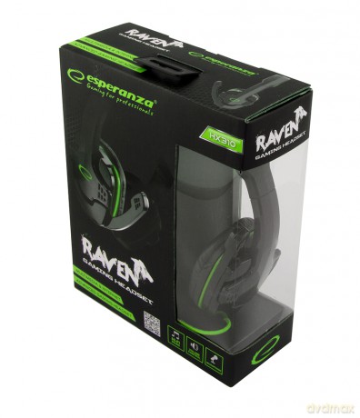 Słuchawki z Mikrofonem Gaming Raven Zielone