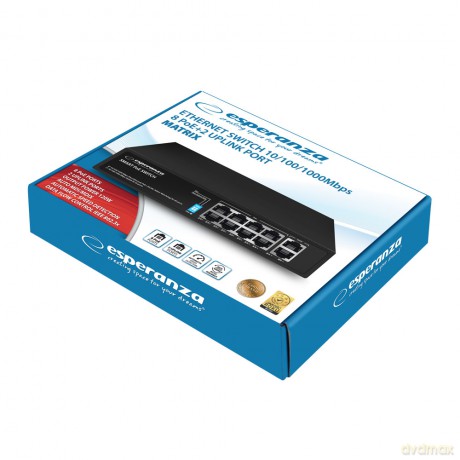 Switch 10-Portowy Poe 10/100/1000 120W Matrix