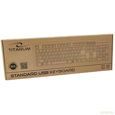 Titanum Klawiatura Przewodowa Standardowa USB Bg