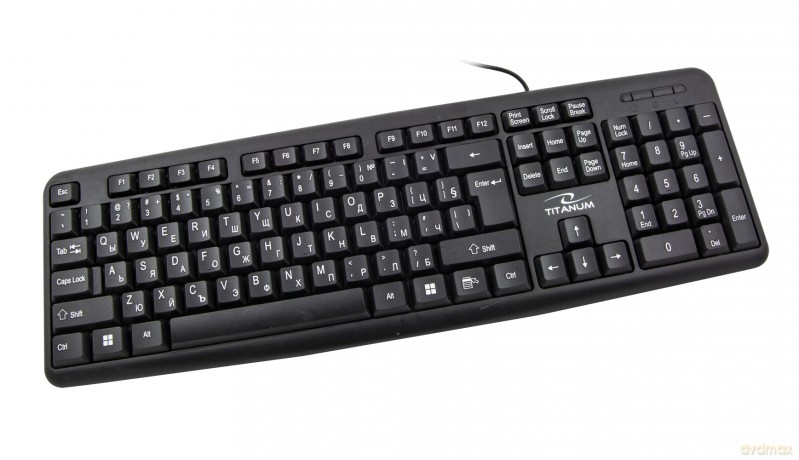 Titanum Klawiatura Przewodowa Standardowa USB Bg