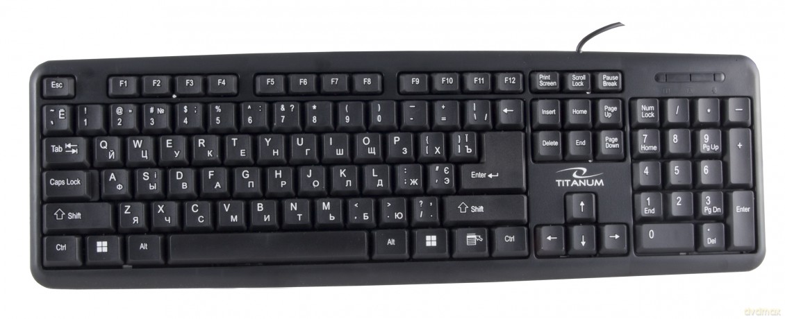 Titanum Klawiatura Przewodowa Standardowa USB (wersja ukraińska)