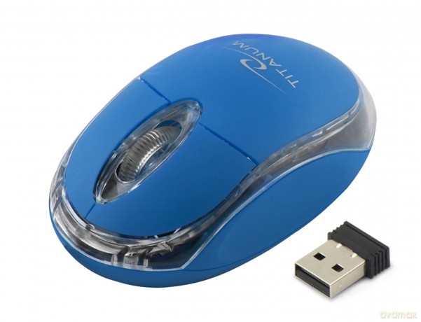 Titanum Mysz Bezprzewodowa 2.4ghz 3D Opt. USB Condor Niebieska