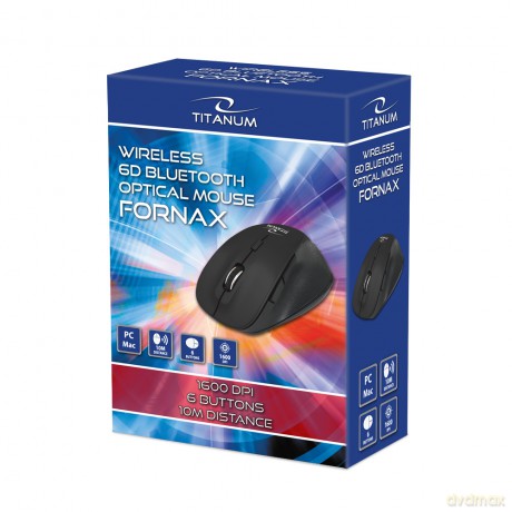 Titanum Mysz Bezprzewodowa Bluetooth 6d Opt. Fornax Czarna