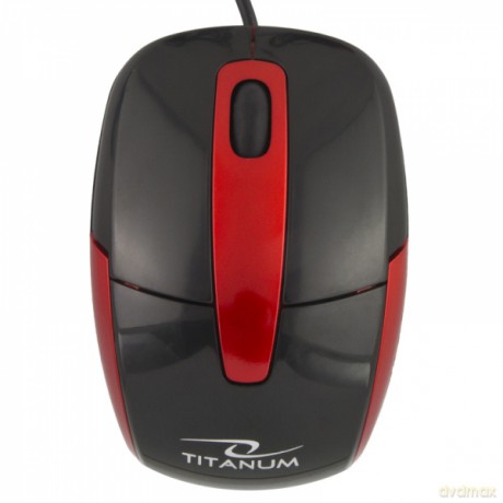 Titanum Mysz Przewodowa 3D Opt. USB Barracuda Czarna