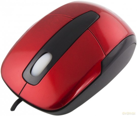 Titanum Mysz Przewodowa 3D Opt. USB Barracuda Czerwona