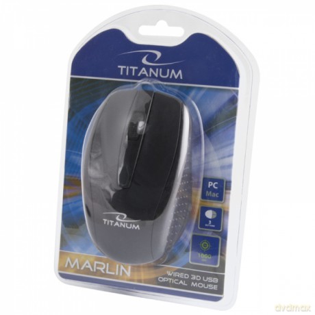 Titanum Mysz Przewodowa 3D Opt. USB Marlin