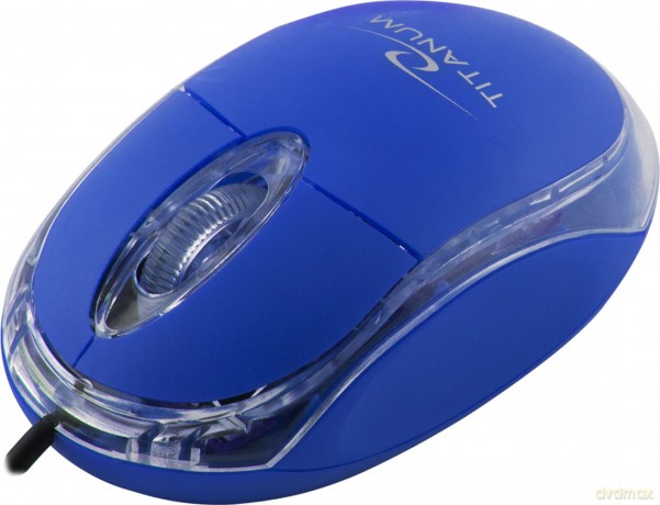 Titanum Mysz Przewodowa 3D Opt. USB Raptor Niebieska
