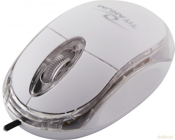 Titanum Mysz Przewodowa 3D Opt. USB Raptor USB Biała