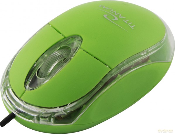 Titanum Mysz Przewodowa 3D Opt. USB Raptor Zielona