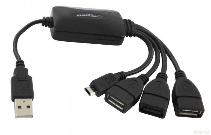 USB 2.0 Hub 3x USB + 1x Micro USB