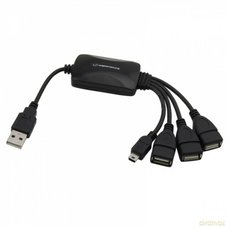 USB 2.0 Hub 3x USB + 1x Mini USB