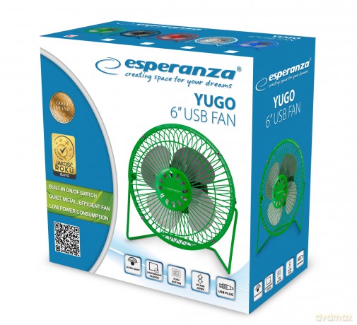 Wentylator 6" USB Yugo Zielony