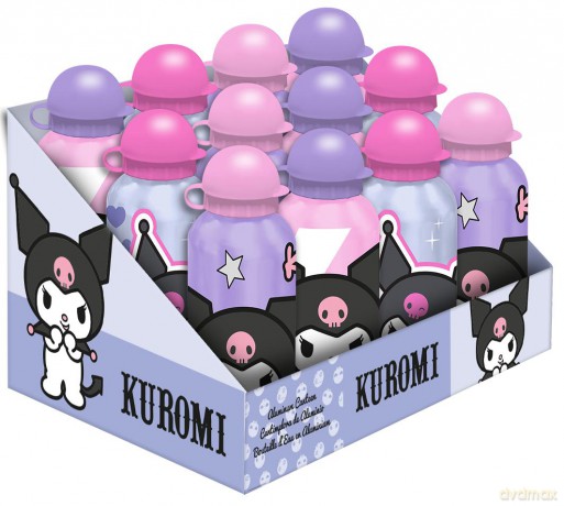 Bidon 500ml aluminium Kuromi 1szt.mix KU00007