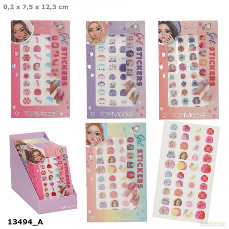 Naklejki żelowe na paznokcie Top Model BEAUTY&ME 1szt.mix 13494A