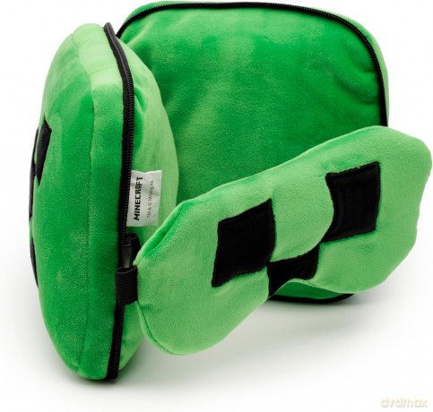 Poduszka podróżna z maską na oczy Minecraft Creeper CUSH306