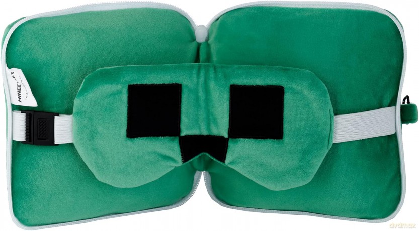 Poduszka podróżna z maską na oczy Minecraft Creeper CUSH306
