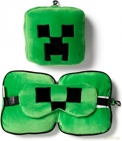 Poduszka podróżna z maską na oczy Minecraft Creeper CUSH306