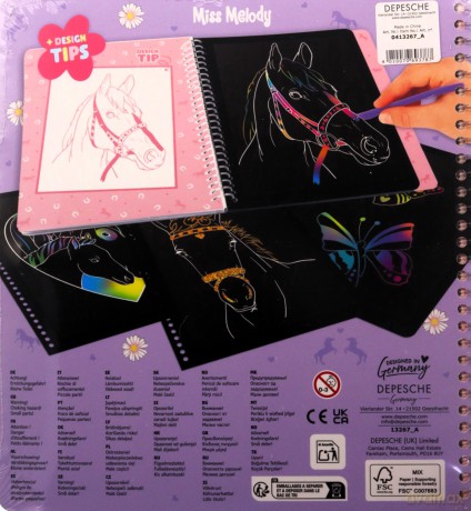 Zestaw kreatywny Magic Scratch Miss Melody 13267A