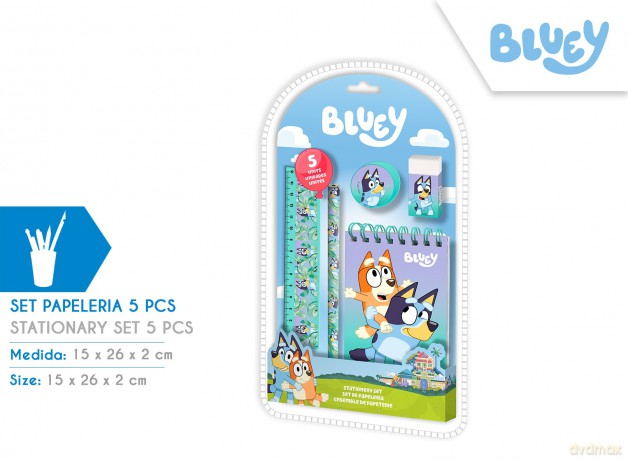 Zestaw piśmienniczy Bluey 5 elementów BY00005