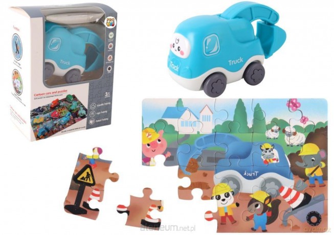 Auto puzzle Przygoda drogowa koparka [PUZZLE]