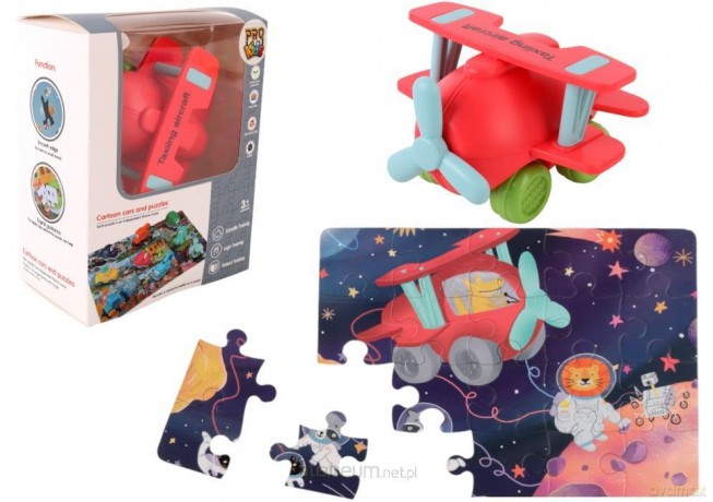 Auto puzzle Przygoda drogowa samolot [PUZZLE]
