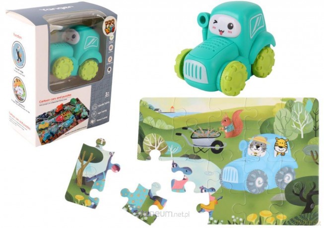 Auto puzzle Przygoda drogowa traktor [PUZZLE]