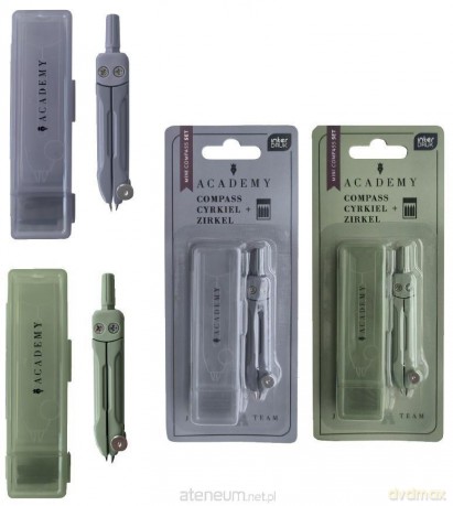 Cyrkiel mini z rysikiem w etui Academy mix