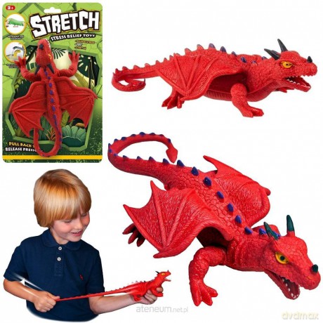 Dinozaur smok czerwony do rozciągania [FIGURKA]