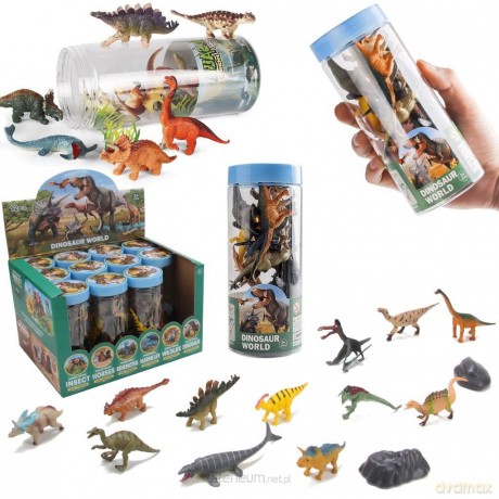 Dinozaury w tubie 14el [FIGURKA]