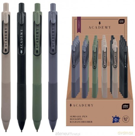 Długopis automat grip Perfect Academy nieb (24szt)