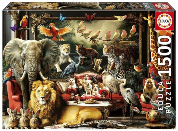 EDUCA 1500 el. Zwierzęta w salonie [PUZZLE]